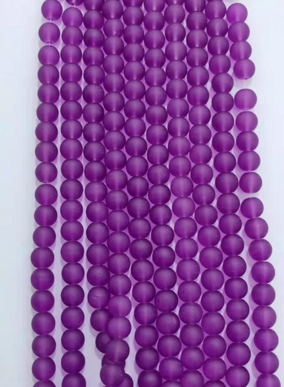 Frosted Beads 10mm/Each 40 beads per strand