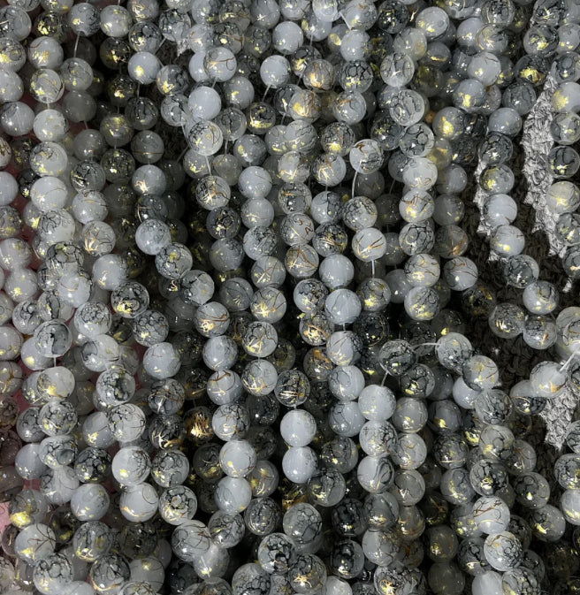 Jelly & Clear Transparent 10mm/ Each 40 beads per strand