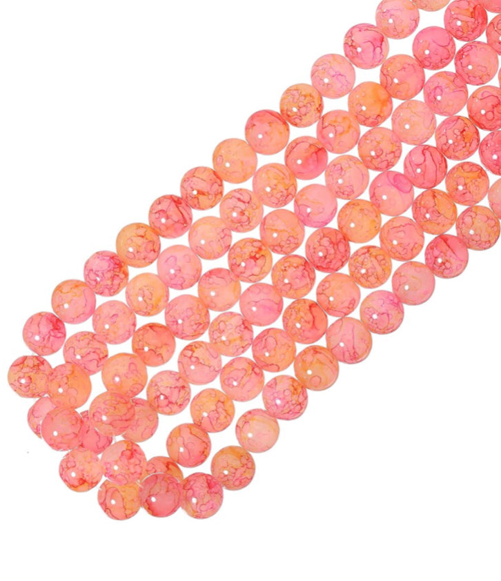 Jelly & Clear Transparent 10mm/ Each 40 beads per strand