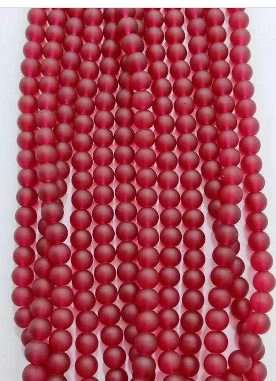 Frosted Beads 10mm/Each 40 beads per strand