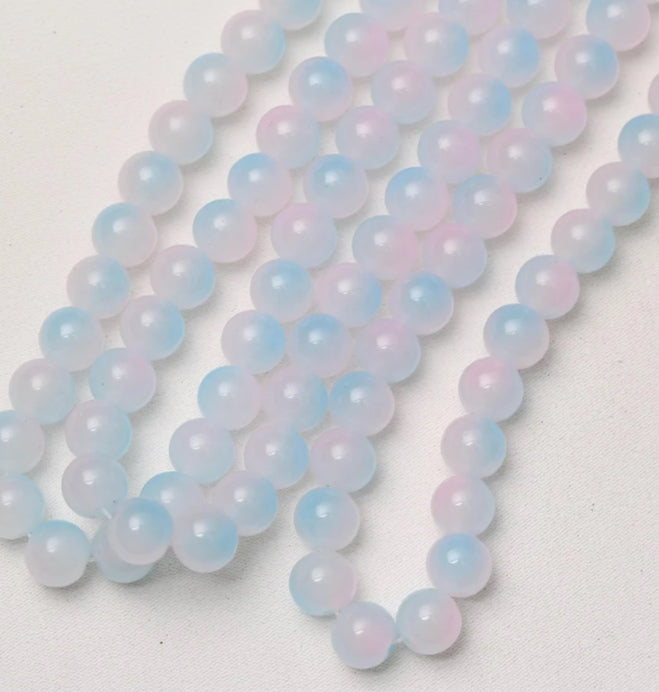 Jelly & Clear Transparent 10mm/ Each 40 beads per strand