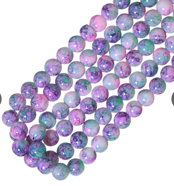 Marble beads 10mm/Each 40 beads per strand