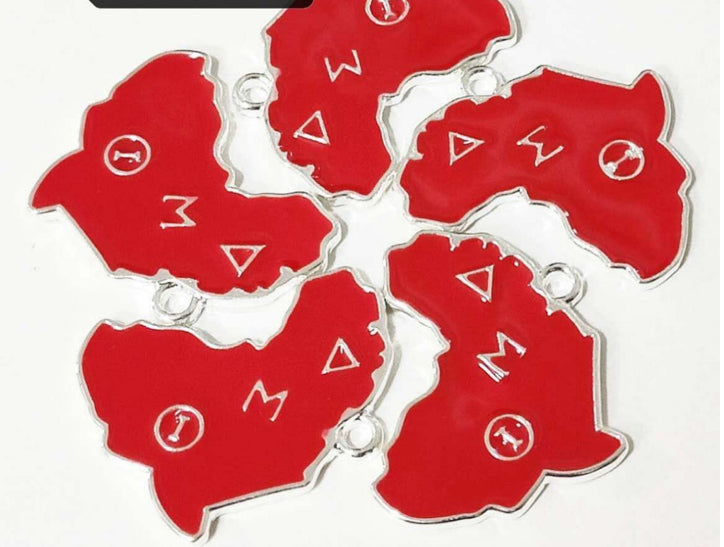 Greek red Charms “Each”