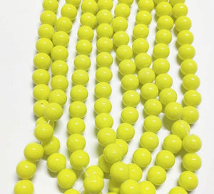 Solid Color Glass Beads 10mm/Each 40 beads per strand