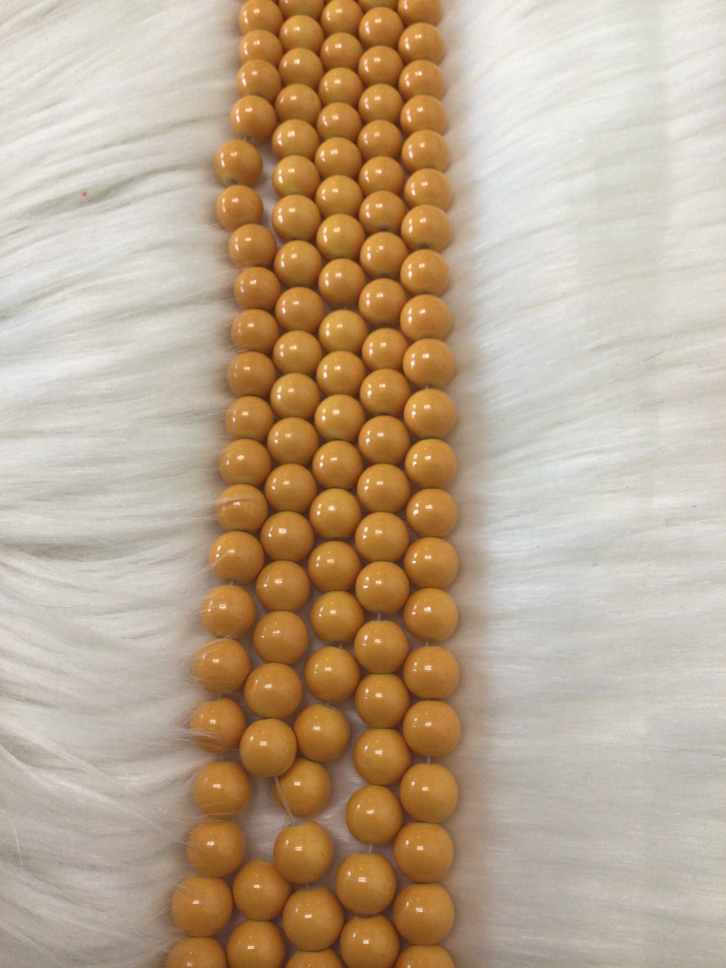 Solid Color Glass Beads 10mm/Each 40 beads per strand