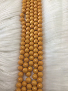 Solid Color Glass Beads 10mm/Each 40 beads per strand