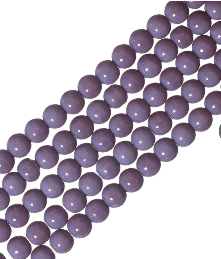 Solid Color Glass Beads 10mm/Each 40 beads per strand