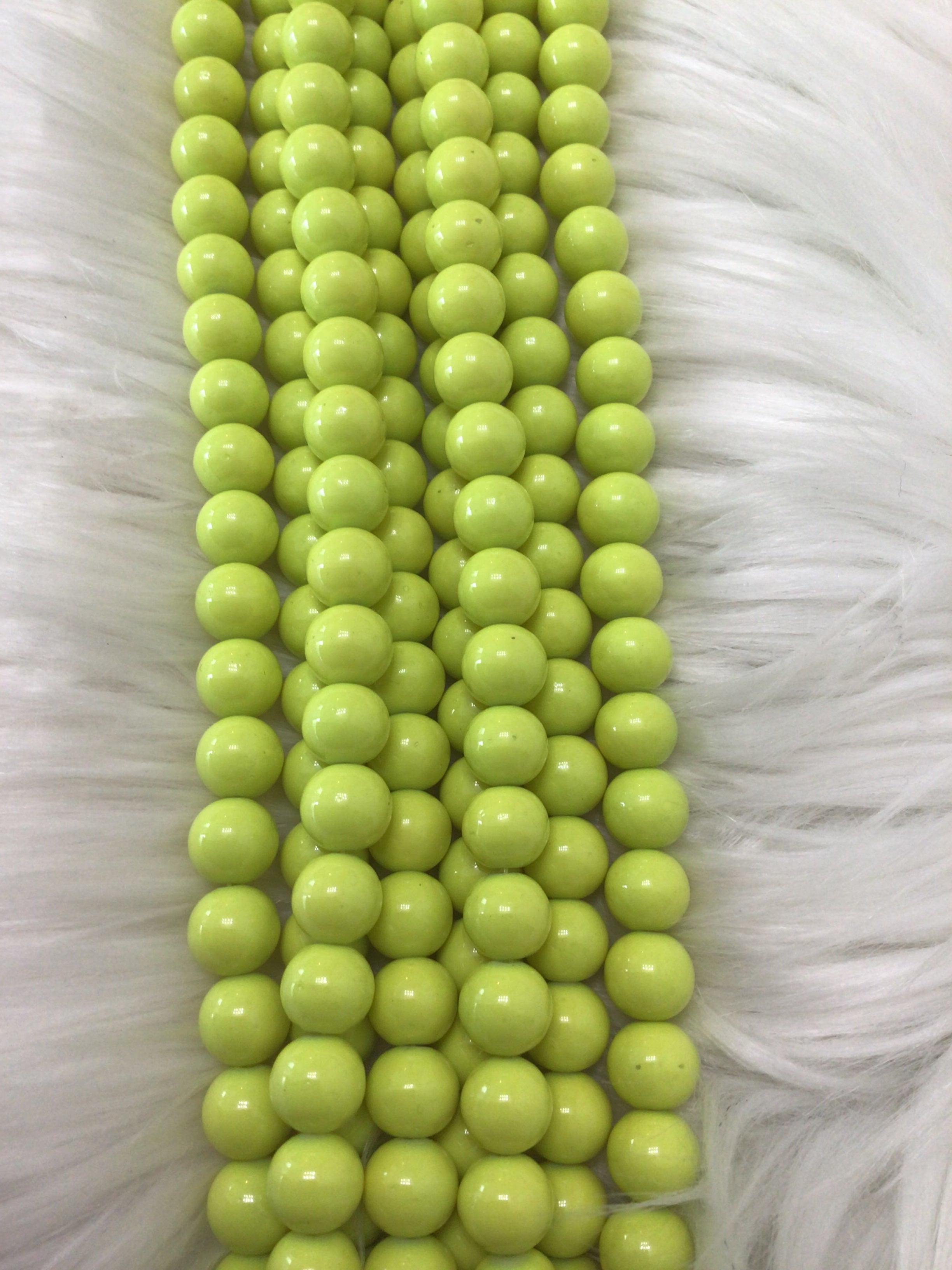 Solid Color Glass Beads 10mm/Each 40 beads per strand