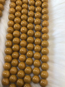 Solid Color Glass Beads 10mm/Each 40 beads per strand