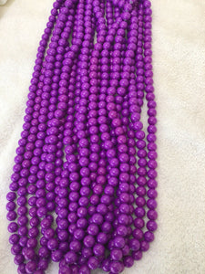 Solid Color Glass Beads 10mm/Each 40 beads per strand