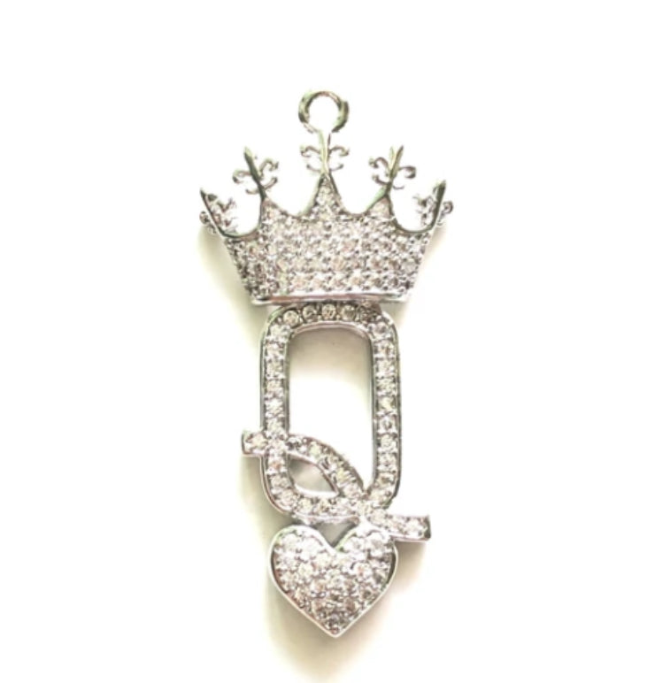 Queen Symbol Cz Charm/Each