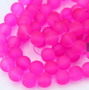 Frosted Beads 10mm/Each 40 beads per strand