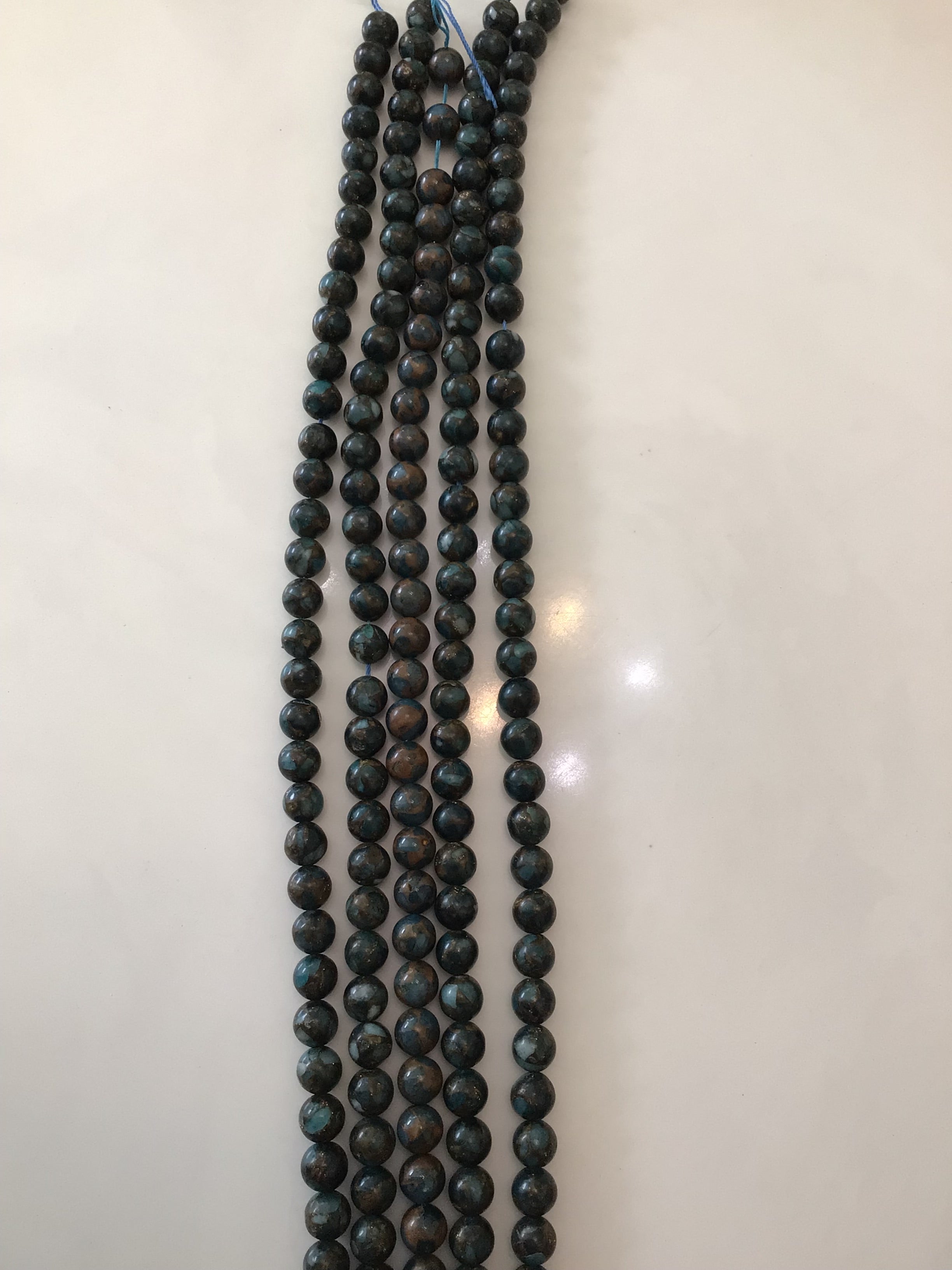 Quartz, Jasper,& Amazonite  Beads 10mm/ Each 38 beads per strand