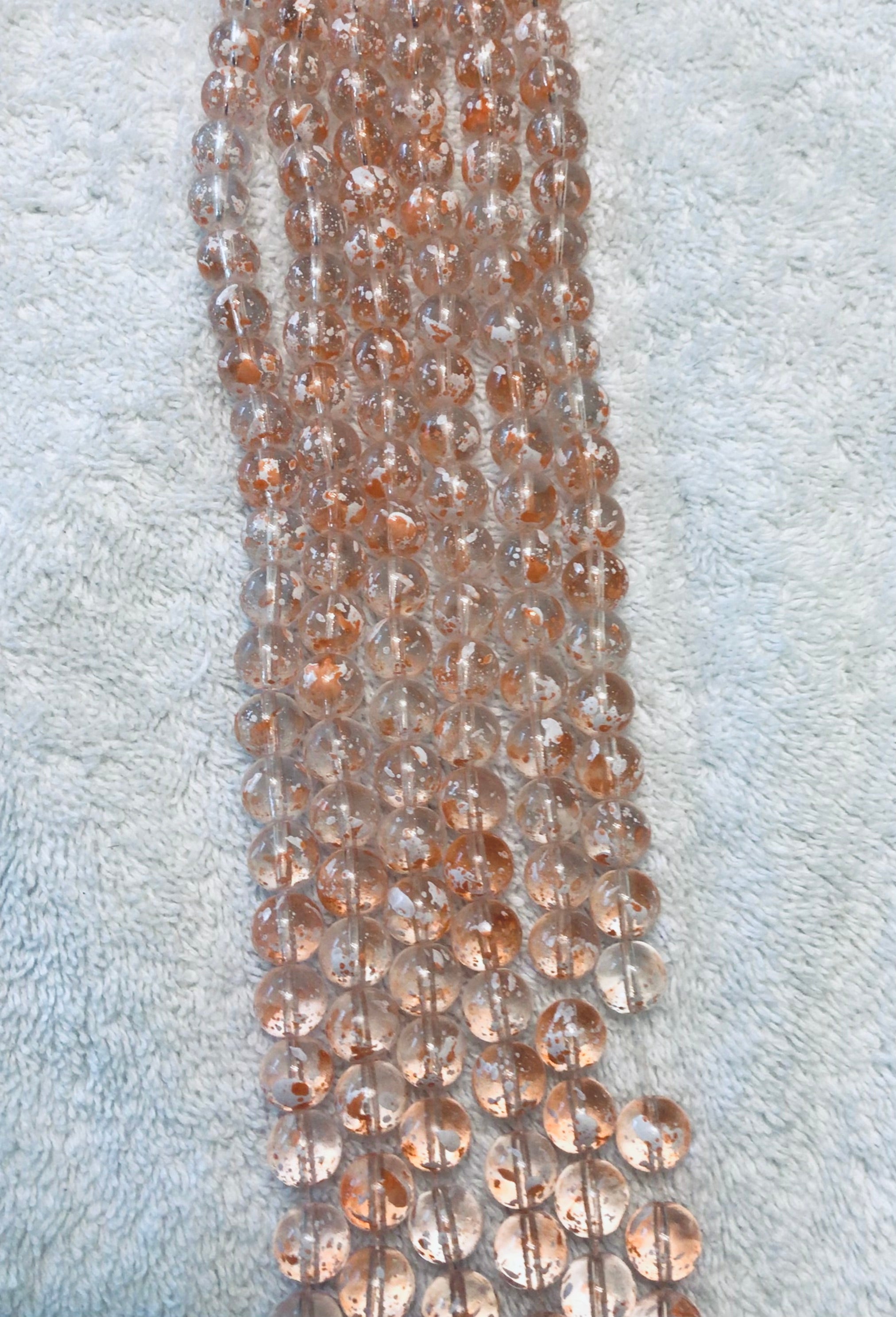 Jelly & Clear Transparent 10mm/ Each 40 beads per strand