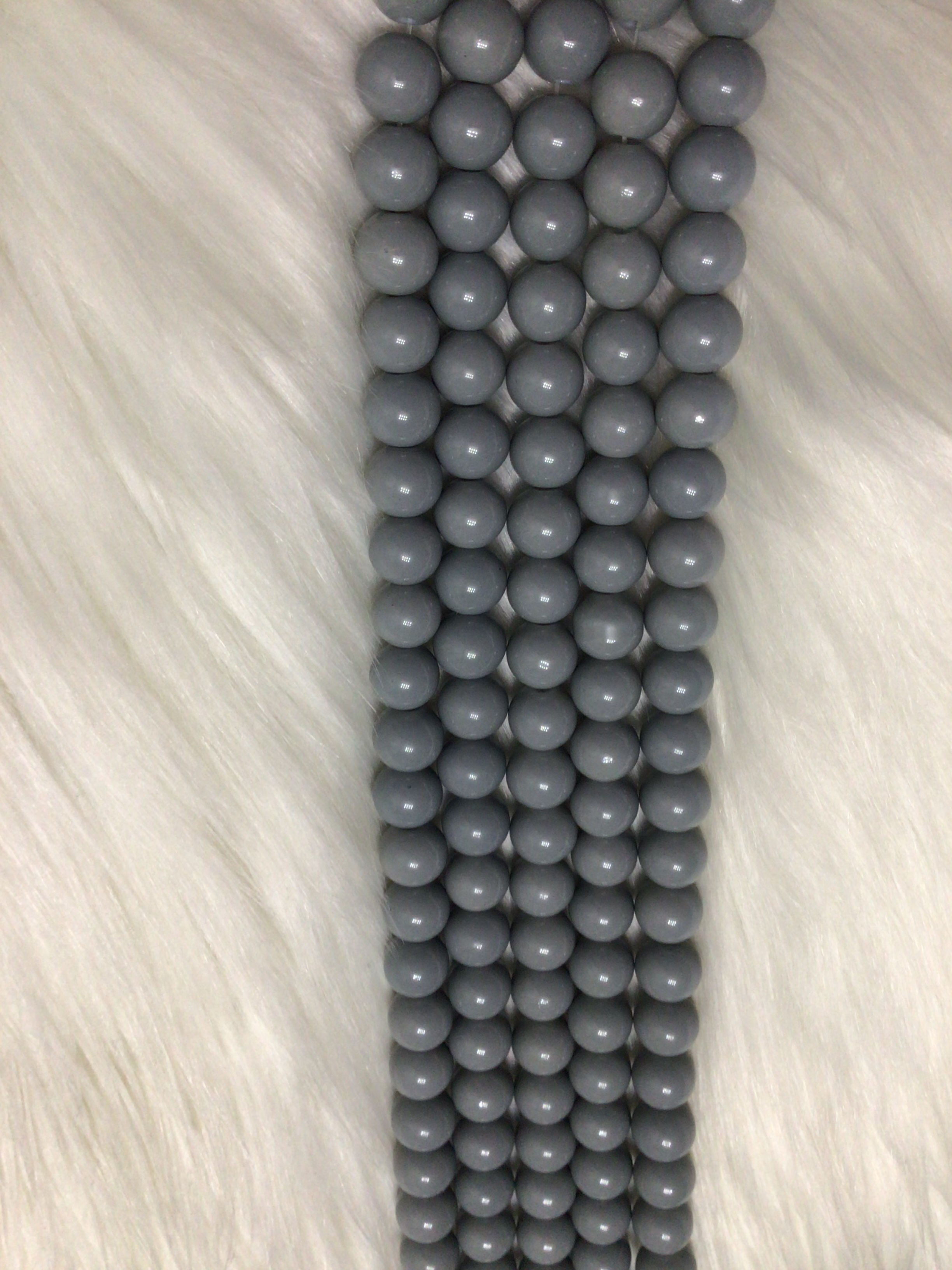 Solid Color Glass Beads 10mm/Each 40 beads per strand